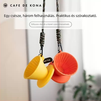 CAFEDE KONA Mini kávé kóstoló pohár, szűrő 3 az 1-ben – hordozható kézi kávé készítő pohár
