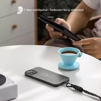 CAFEDE KONA Mini kávé kóstoló pohár, szűrő 3 az 1-ben – hordozható kézi kávé készítő pohár