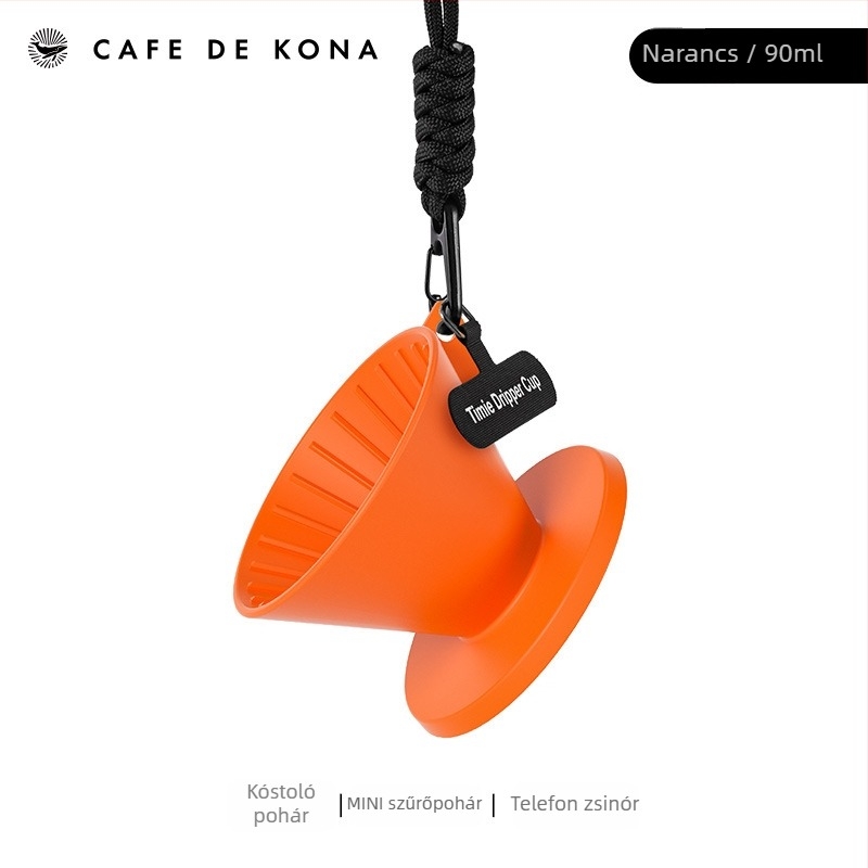 CAFEDE KONA Mini kávé kóstoló pohár, szűrő 3 az 1-ben – hordozható kézi kávé készítő pohár