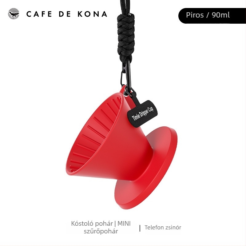 CAFEDE KONA Mini kávé kóstoló pohár, szűrő 3 az 1-ben – hordozható kézi kávé készítő pohár