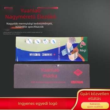 Nagy olajos köszörűkő, téglalap alakú, fekete szilícium-karbidból, konyhába, otthonra és műhelybe