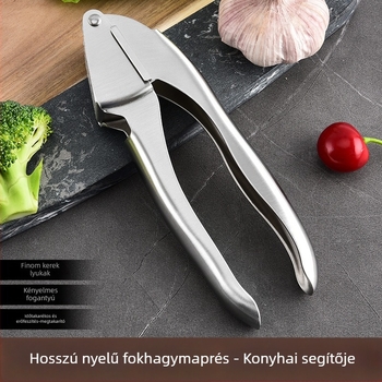Rozsdamentes acél fokhagymaprés, kézi fokhagyma zúzó konyhai eszköz