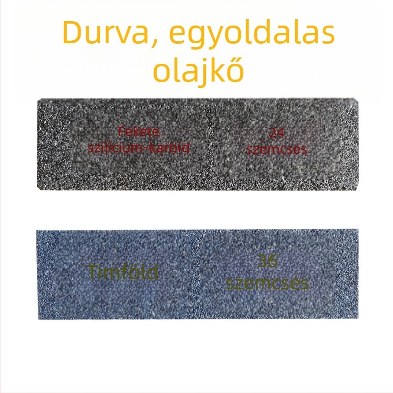 Téglalap alakú olajkő élező, durva szemcse 24 és 36, kések élezéséhez