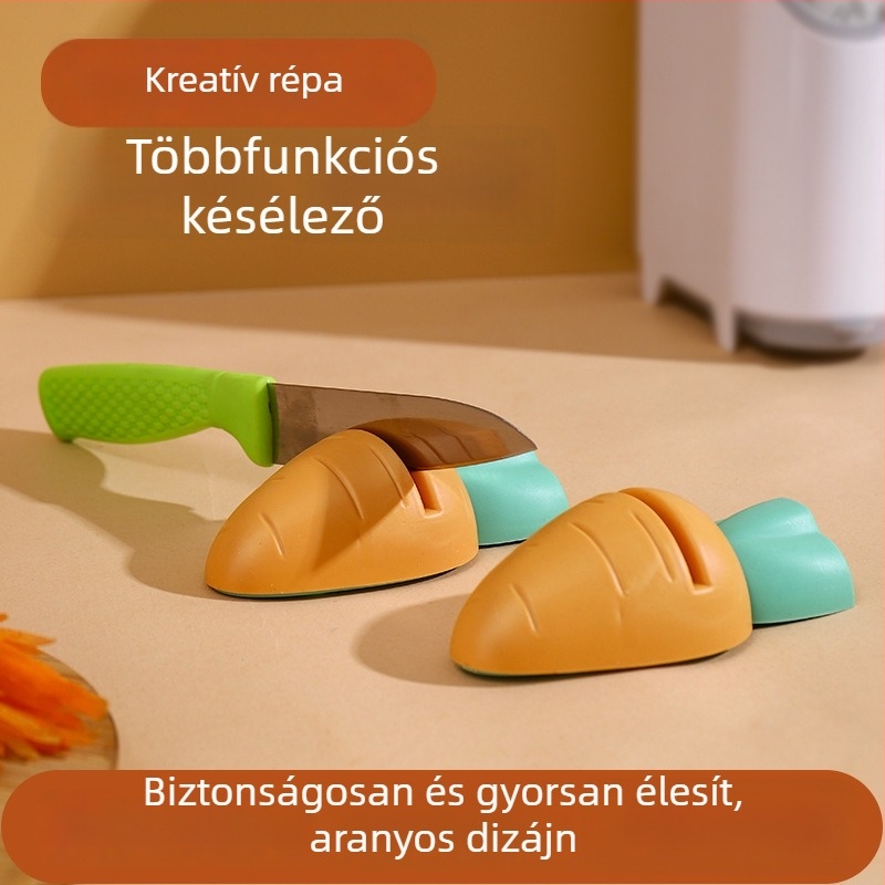 Sárgarépa-stílusú mini gyors köszörűkő konyhai és gyümölcs késekhez