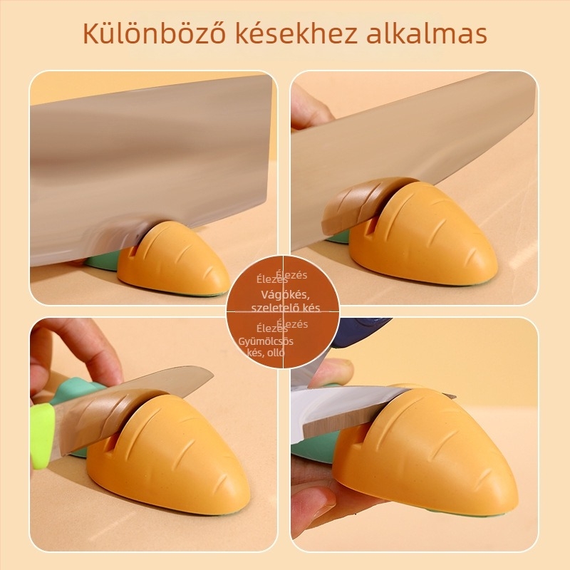 Sárgarépa-stílusú mini gyors köszörűkő konyhai és gyümölcs késekhez