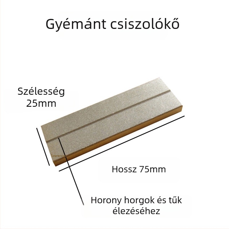 Hongda gyémánt élező kő, téglalap alakú, kétoldalas, 400/1000 szemcse, horogok és csipeszek élezésére