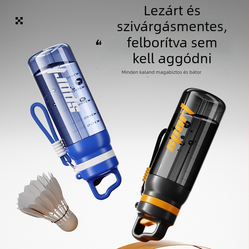 Férfiaknak szánt kültéri kerékpározáshoz készült sportos vízital pánttal, nagy kapacitású, hőálló műanyag pohár szívószállal