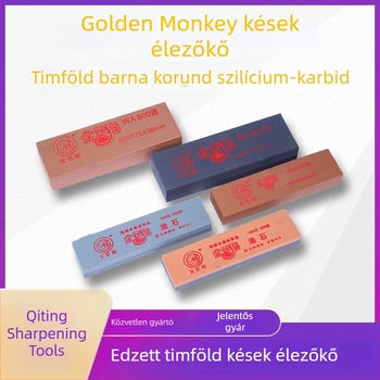 Golden Monkey késélező kő – konyhai és kültéri használatra, barna korund, vízben használható kő