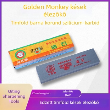 Golden Monkey késélező kő – konyhai és kültéri használatra, barna korund, vízben használható kő