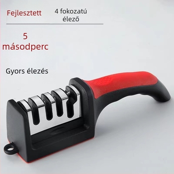 Háztartási késélező — gyors élezés és finom csiszolás, olló és konyhai kés, multifunkcionális, hordozható
