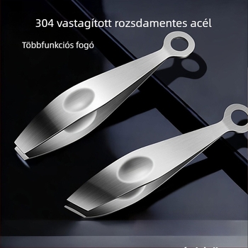 304 rozsdamentes acél – csipesz a tollak eltávolítására és fokhagyma hámozó klip – Nagy, széles fejű, többfunkciós eszköz