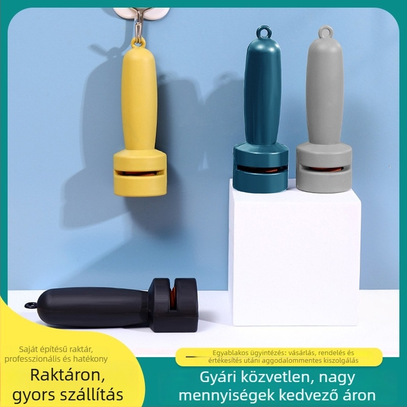 Konyhai késeket és ollókat élező eszköz, élező kő tartóval