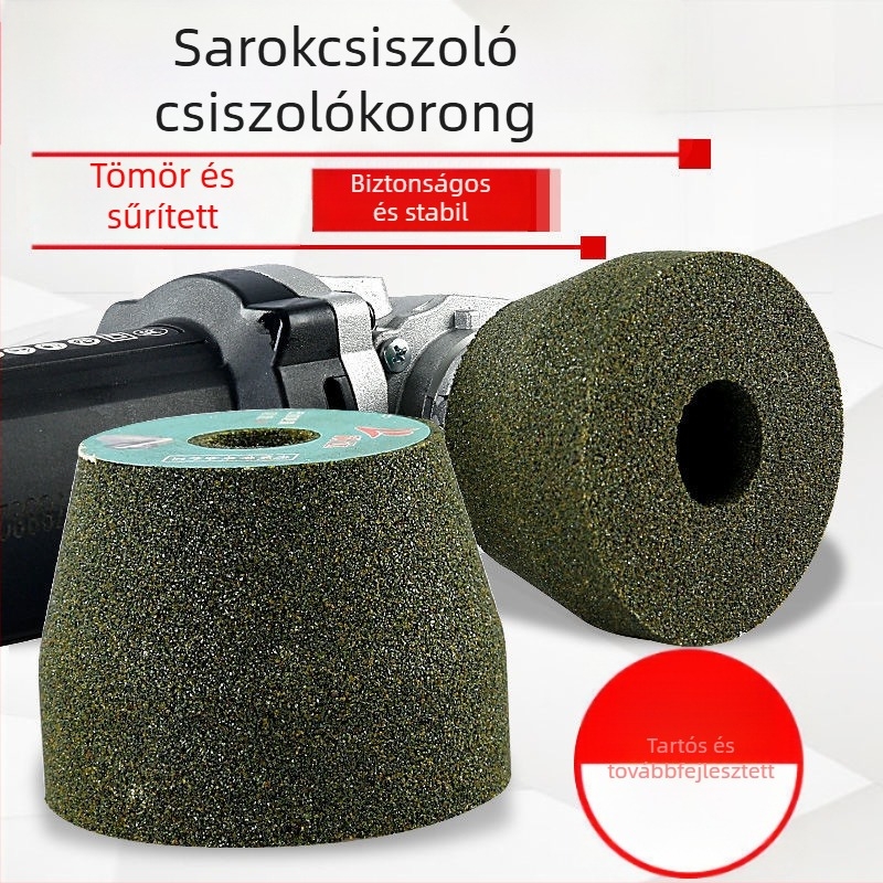 Megvastagított kőcsiszoló kerék gyémánttal gránit és kő számára, polírozó korong, zöld szilícium-karbid