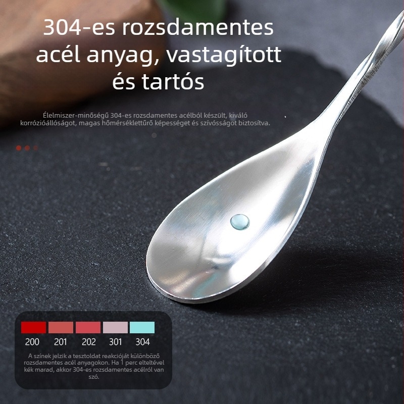 Nemesacél vízcsepp alakú bárkanál koktélokhoz, 32 g, 1 mm vastagság, egyszínű