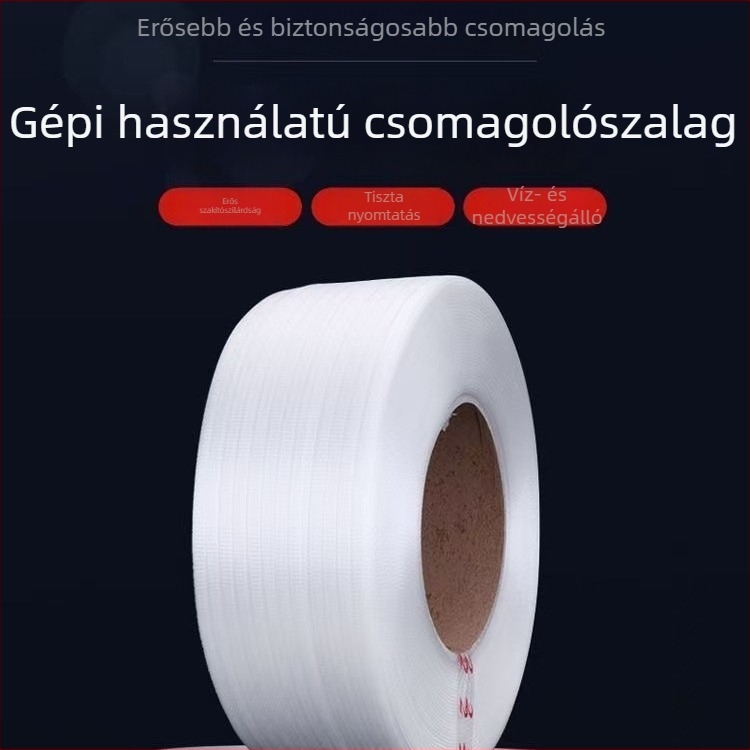 Új, áttetsző PP csomagoló szalag, teljesen automata és félautomata gépekhez; kötöző szalag; kézi forró olvadó szalag; műanyag csomagoló szalag.