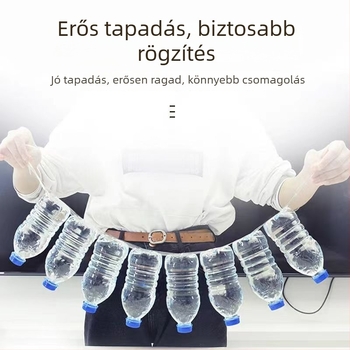 Fehér átlátszó csomagoló szalag, nagy tekercs, erős ragasztó a záráshoz