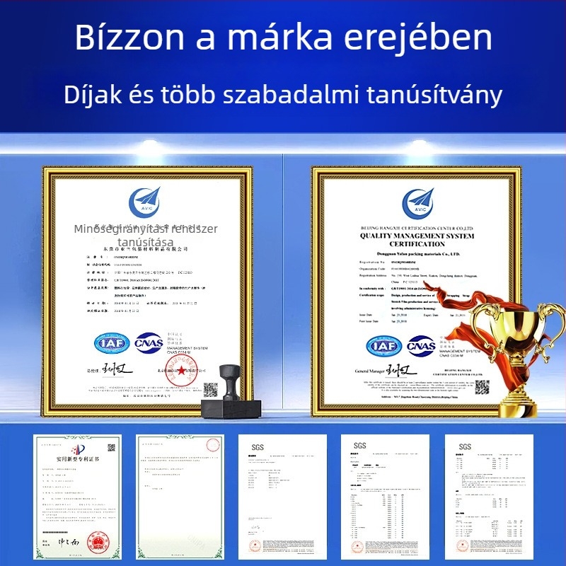 PP csomagoló szalag, környezetbarát, 5 mm × 0,45 mm × 6000 m, fél-automata csomagológépekkel kompatibilis, testreszabható