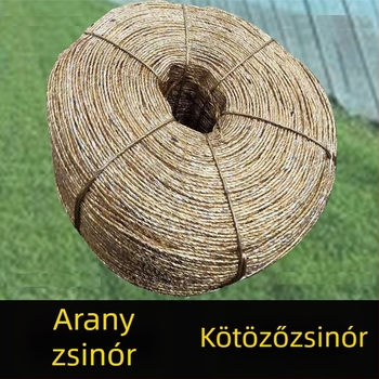 Arany színű poliészter kötél hulladékpapír tömörítéses csomagolásához, üvegházi lamináláshoz, nehéz terhelésű kötöző kötél tekercsben