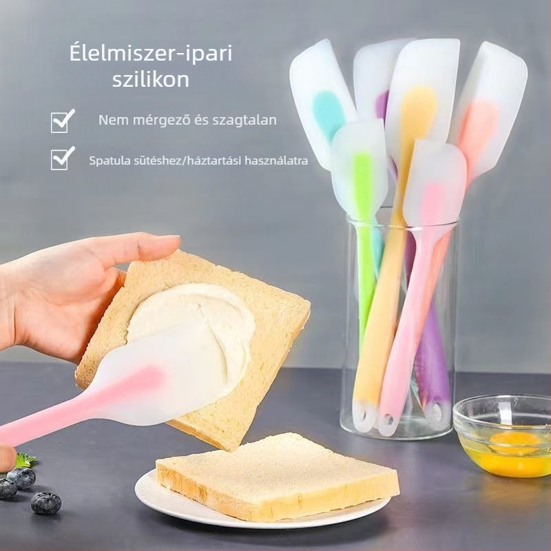 Élelmiszer-minőségű szilikon spatula sütéshez és tortakrém felhordásához, hőálló