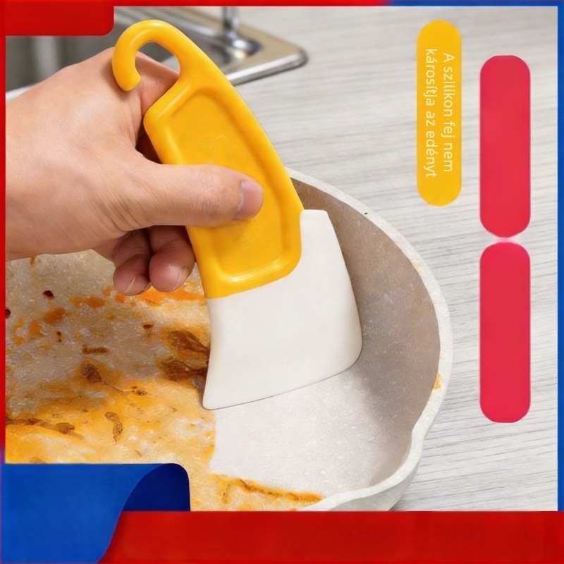 Élelmiszer-minőségű szilikon spatula, magas hőmérséklet-álló krém spatula, háztartási sütőeszköz, integrált nagy kaparóval