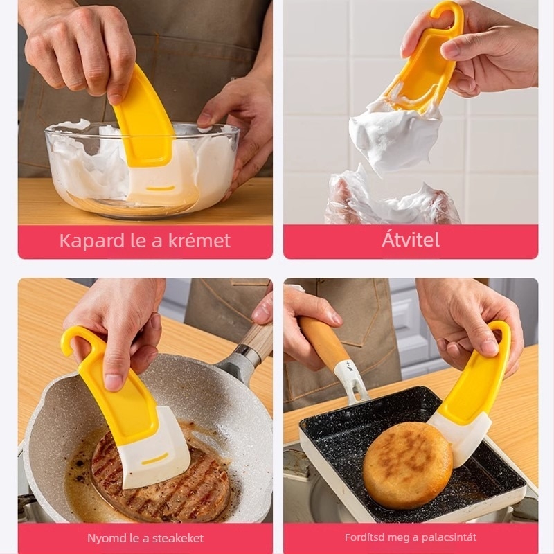 Élelmiszer-minőségű szilikon spatula, magas hőmérséklet-álló krém spatula, háztartási sütőeszköz, integrált nagy kaparóval