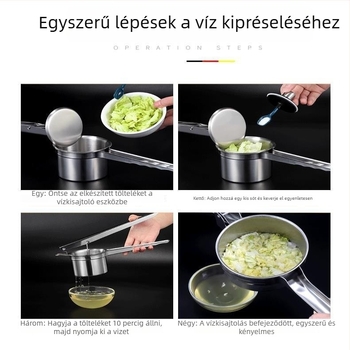 Kézi rozsdamentes acél citrusfacsaró – citrom és narancs – háztartási konyhai eszköz