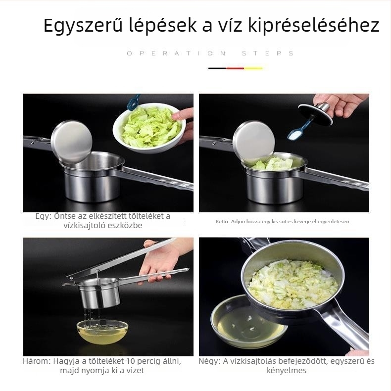 Kézi rozsdamentes acél citrusfacsaró – citrom és narancs – háztartási konyhai eszköz