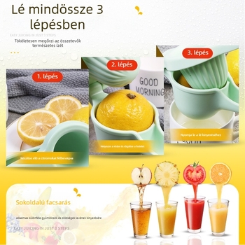 Háztartási kézi citromfacsaró – hordozható, kompakt citrusfacsaró citromhoz és narancshoz