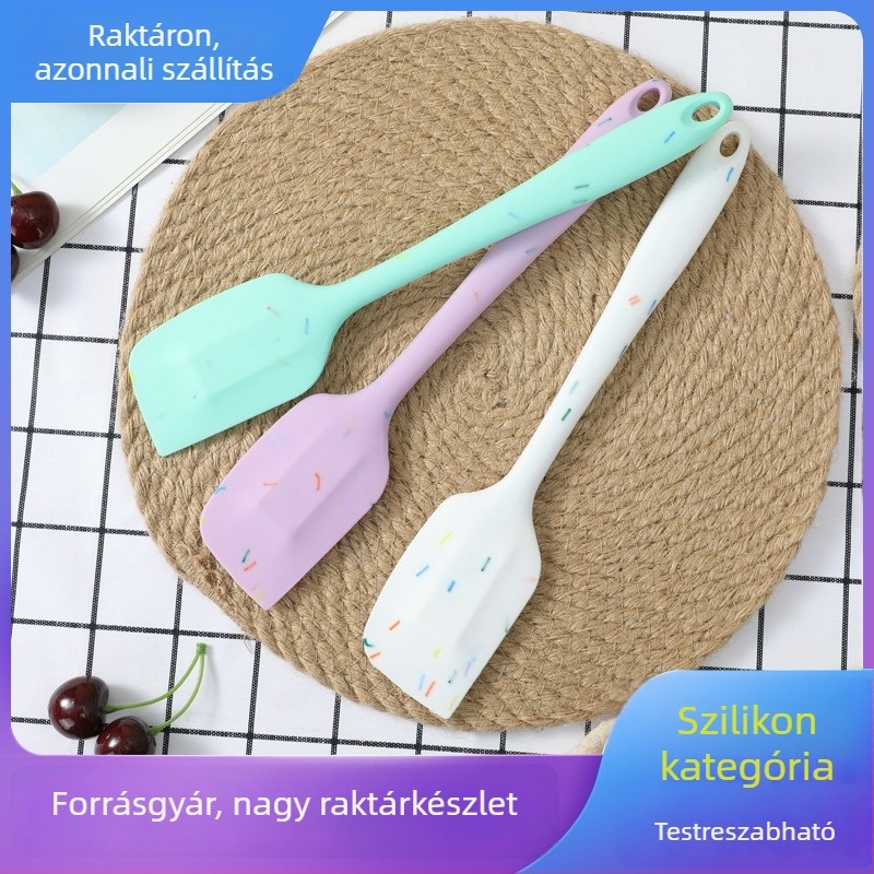 Integrált szilikon sütő spatula, krém spatula és torta kaparó – nagy és kicsi méretben