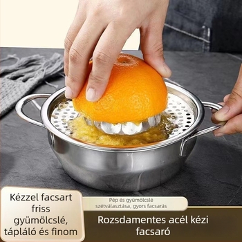Rozsdamentes acél kézi facsaró citromhoz és narancshoz – háztartási használatra