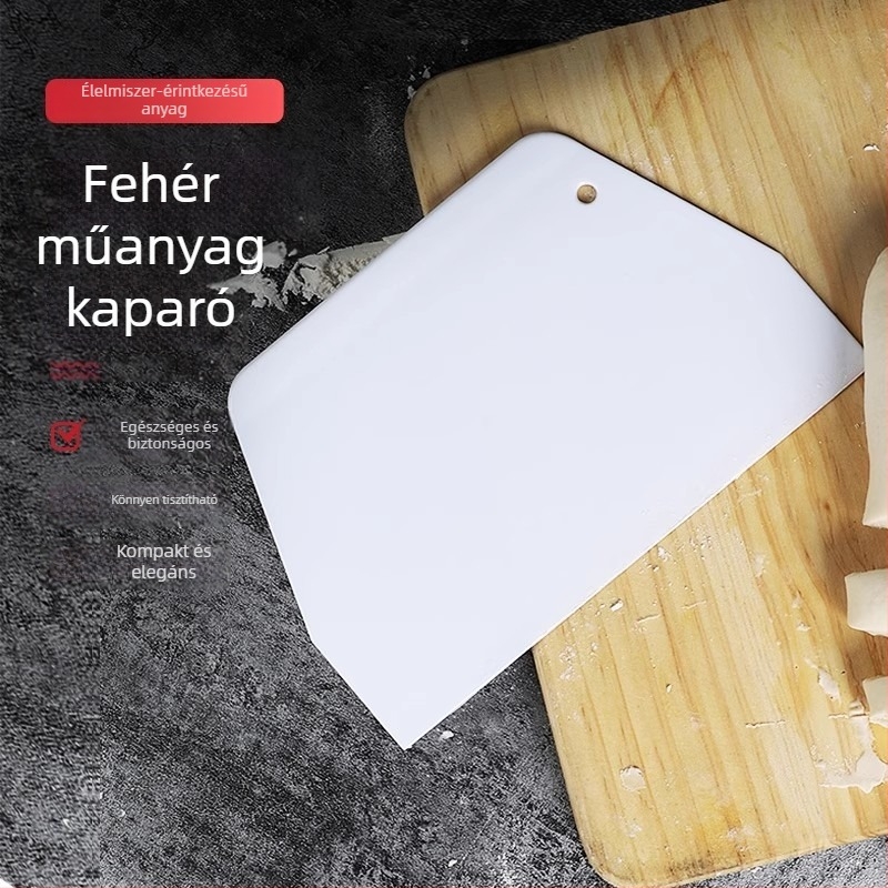 Műanyag tészta spatula – puha, rugalmas konyhai eszköz tésztához, krémhez és kenyérhez