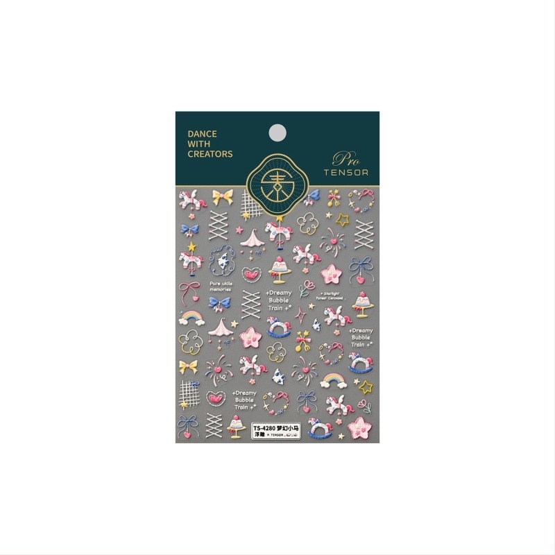 Körömdíszítő matrica TS4280 - Macaron Girl Bow Tie
