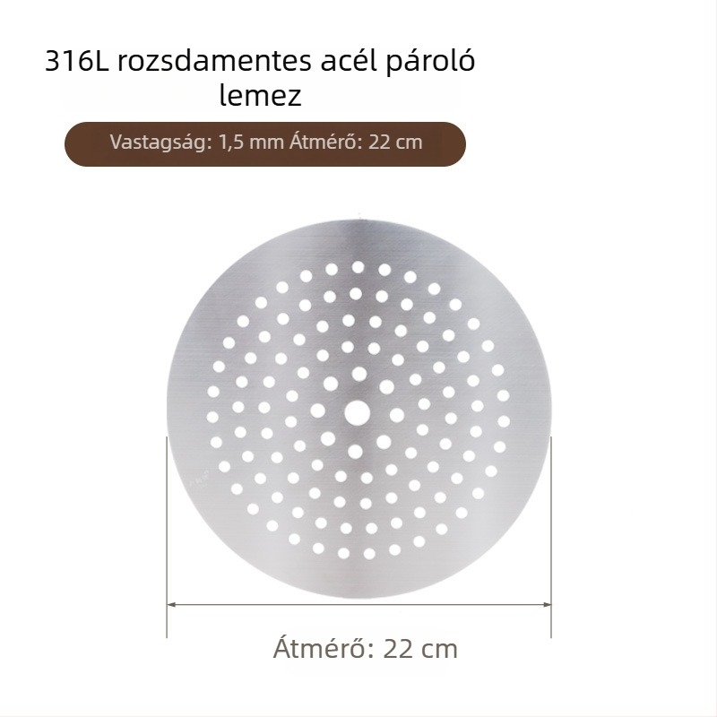 Háztartási kör alakú 316L rozsdamentes acél gőzölő rács