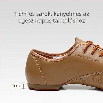 Női latin tánc cipő, alacsony sarkú, puha talpú, jazz tánc cipő társastáncra