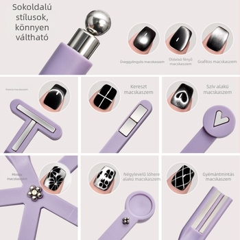8-in-1 mágnes tengeri csillag formájú macskaszems hatású géllakkhoz