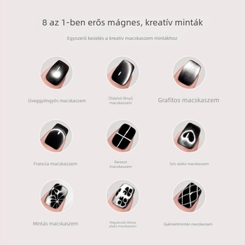 8-in-1 mágnes tengeri csillag formájú macskaszems hatású géllakkhoz