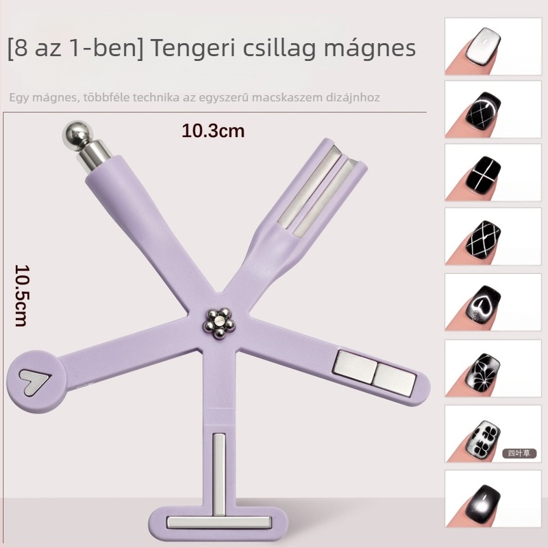 8-in-1 mágnes tengeri csillag formájú macskaszems hatású géllakkhoz