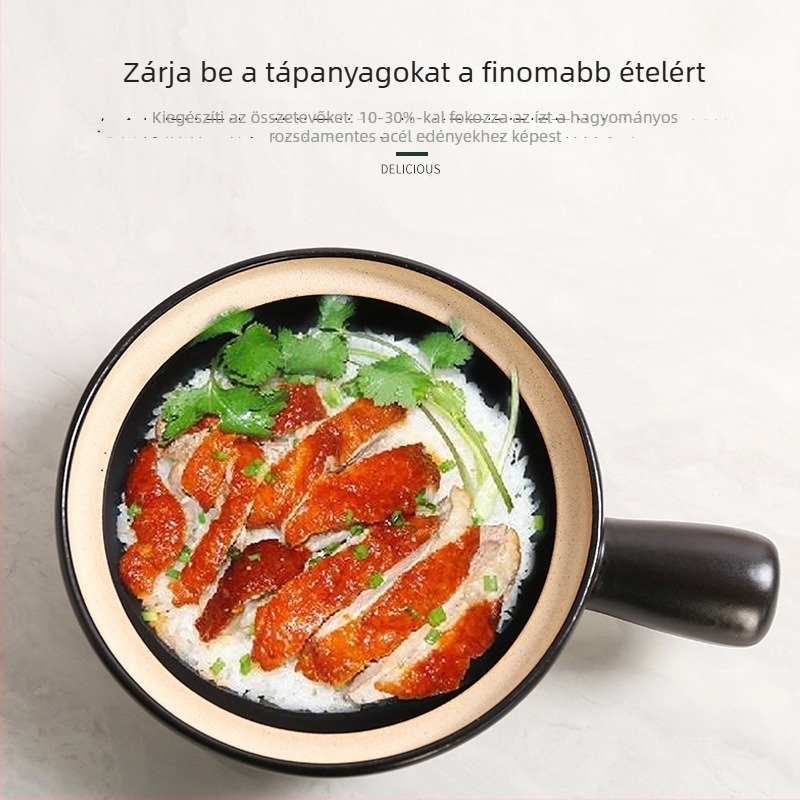 Japán stílusú agyaglábas rizshez, több méretben (nagy és kicsi), bébiételhez való edény, gáztűzhelyhez kompatibilis, repedésálló, egykezes főzőedény