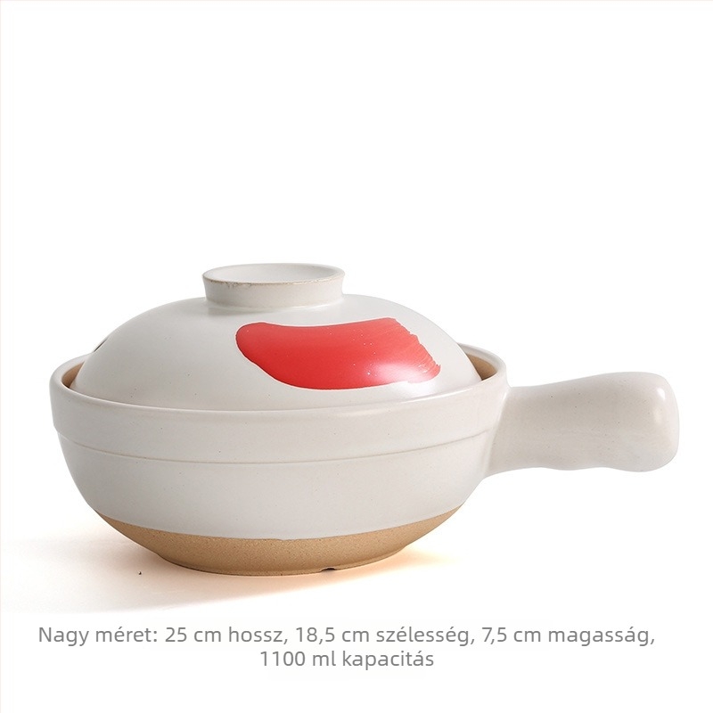 Japán stílusú agyaglábas rizshez, több méretben (nagy és kicsi), bébiételhez való edény, gáztűzhelyhez kompatibilis, repedésálló, egykezes főzőedény