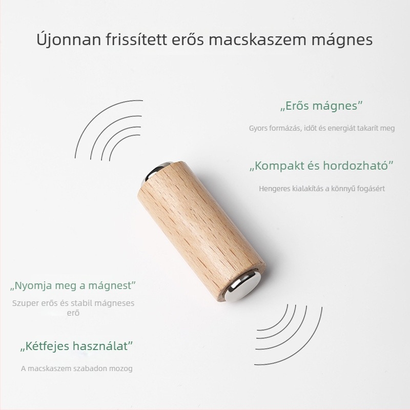 Fa mintás cilindrikus mágnes Cat-Eye gélhez – professzionális manikűr eszköz