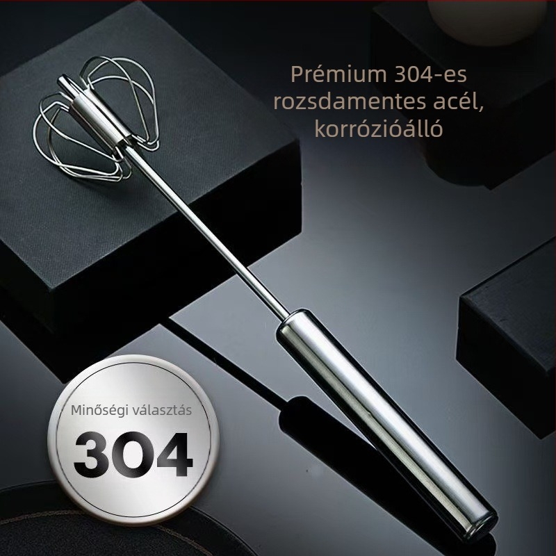 304 rozsdamentes acél kézi tojáshabverő, otthoni konyhára