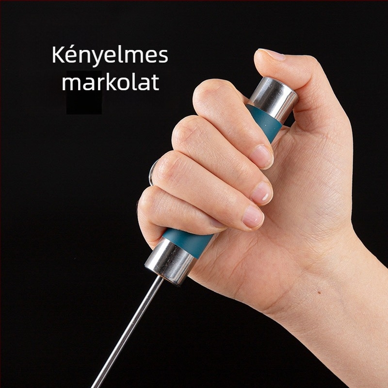 Rozsdamentes acél nyomó típusú forgó tojáshabverő, fél-automata keverőeszköz, vastagabb habverő fej