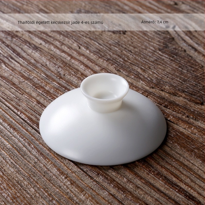Fehér porcelán gaiwan fedél teáscsészékhez