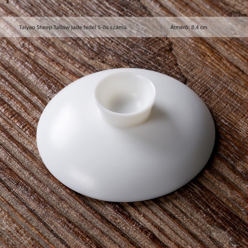 Fehér porcelán gaiwan fedél teáscsészékhez