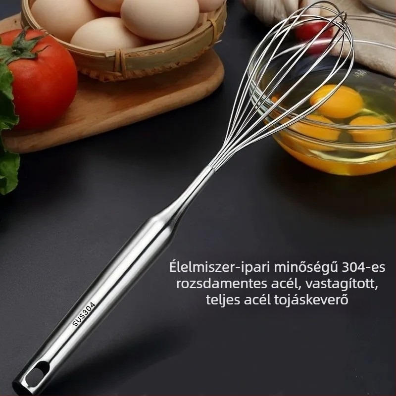 304 rozsdamentes acél kézi tojáshabverő