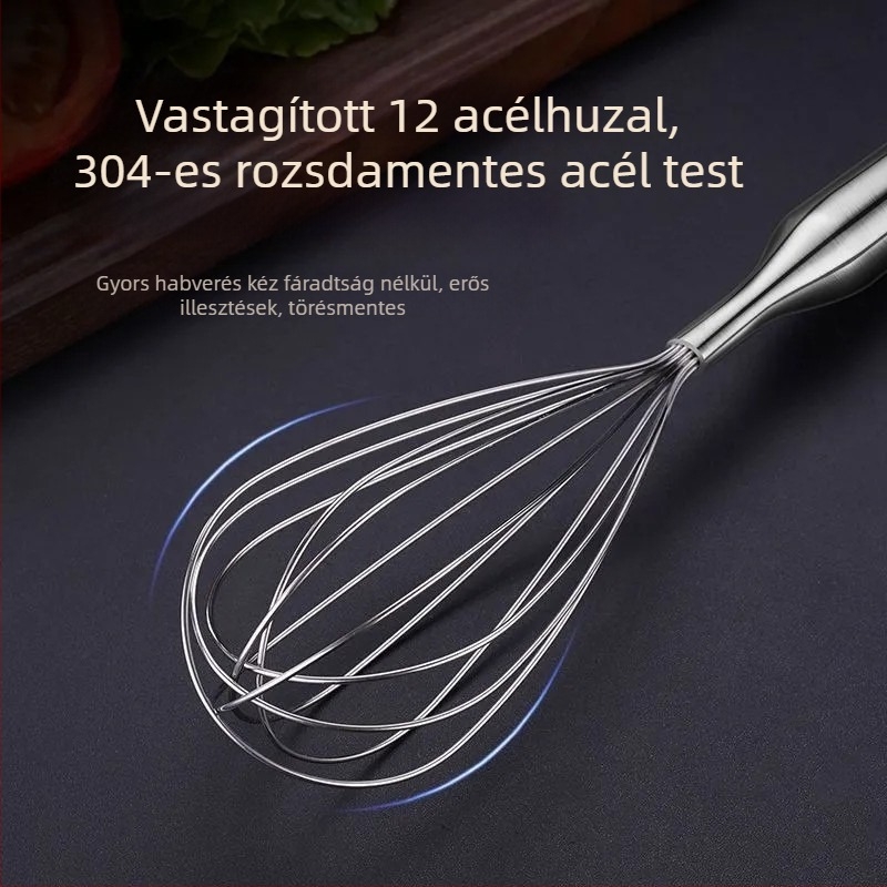 304 rozsdamentes acél kézi tojáshabverő