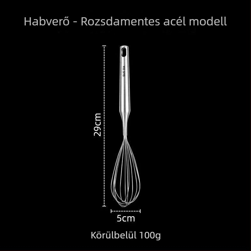 304 rozsdamentes acél kézi tojáshabverő