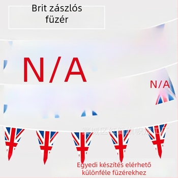 Union Jack zászló girland – háromszög alakú zászlók bárdekorációhoz és karácsonyi díszítéshez