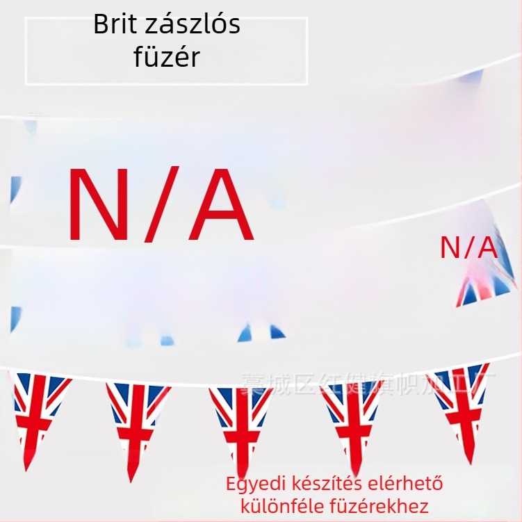 Union Jack zászló girland – háromszög alakú zászlók bárdekorációhoz és karácsonyi díszítéshez