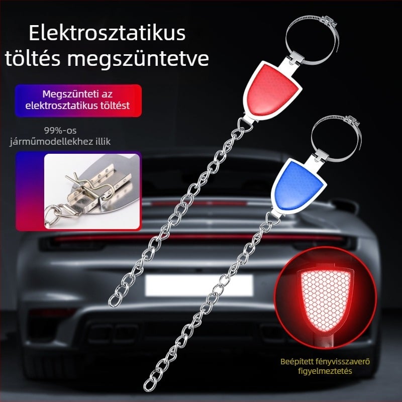 Állítható autó elektrosztatikus eliminátor, egyláncos fémes reflexiós elektrostatikus öv, lógatható anti-statikus